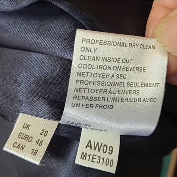 Jacques Vert Turquoise Blazer Blue Plus Size 18 Black Roses - Picture 9 of 9